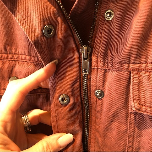 Rails like new utility jacket dusty mulberry wine color snaps and zipper XS - Picture 8 of 11